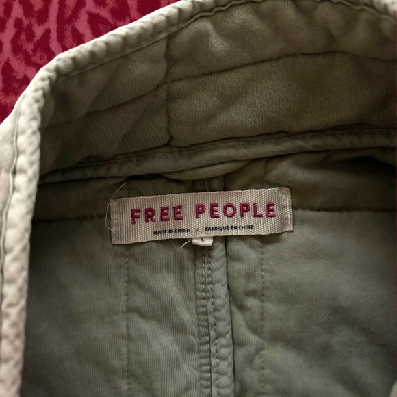 Sage Green Free People Quilted Zip Up Jacket - Picture 4 of 7